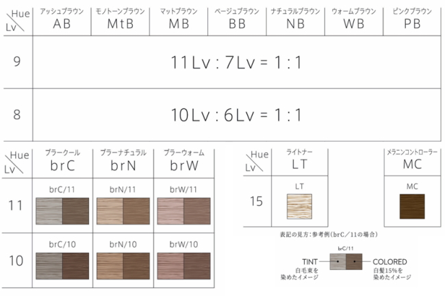 トエルカラーグレーヘア用ハイトーンレシピ